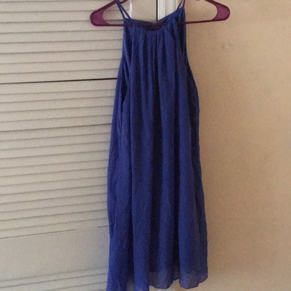 Racer back periwinkle dress